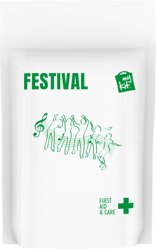 Pochette secours et soins en papier recyclé MyKit Festival_Blanc