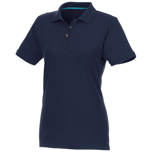 Polo femme en coton bio et polyester recyclé Beryl_Marine