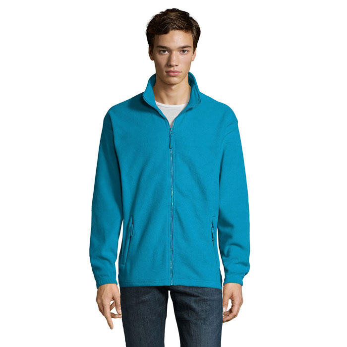 Veste polaire zippée homme en polyester certifié North 300 g_Aqua