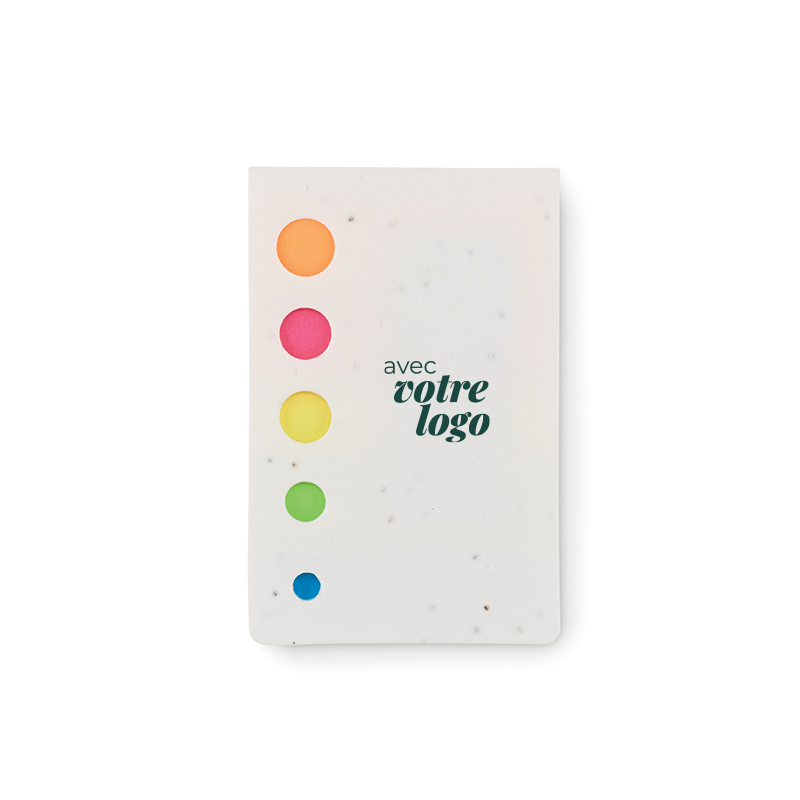 Mini bloc notes personnalisé adhésives en papier à graines Memo Seed_02