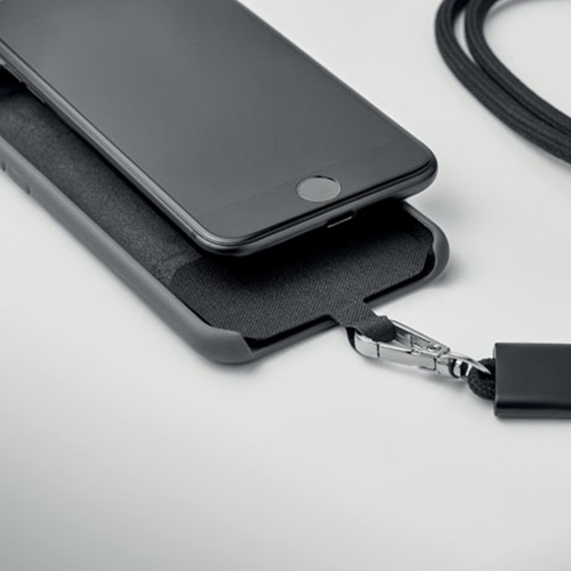Tour de cou pour téléphone en plastique recyclé rPET Nonette_04