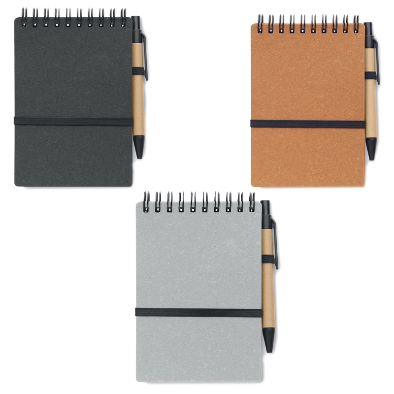 Bloc-notes avec stylo en carton et papier recyclés Notie_02