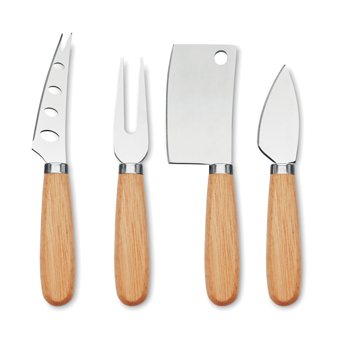 Ensemble de 3 couteaux à fromage en bois et inox Camenbert_03