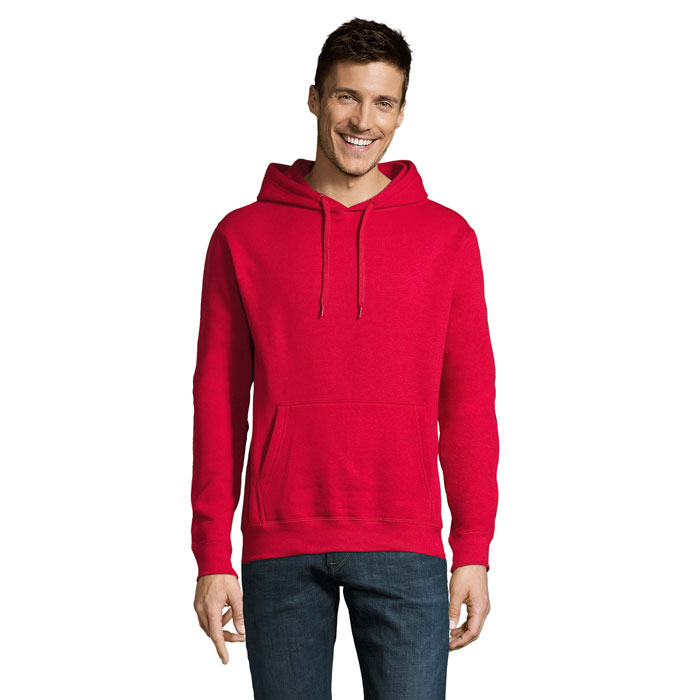 Sweat à capuche en coton et polyester certifiés Slam 320 g_Rouge
