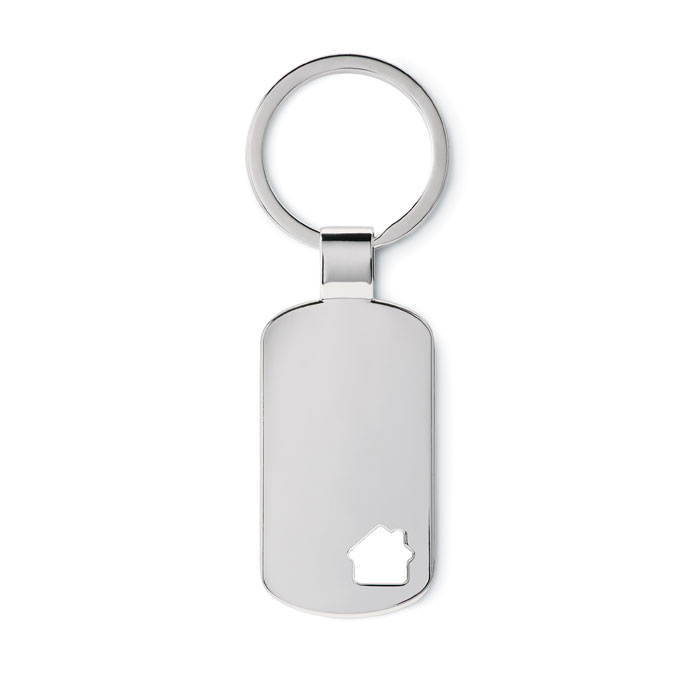 Porte-clés en métal maison House Key_Argent mat