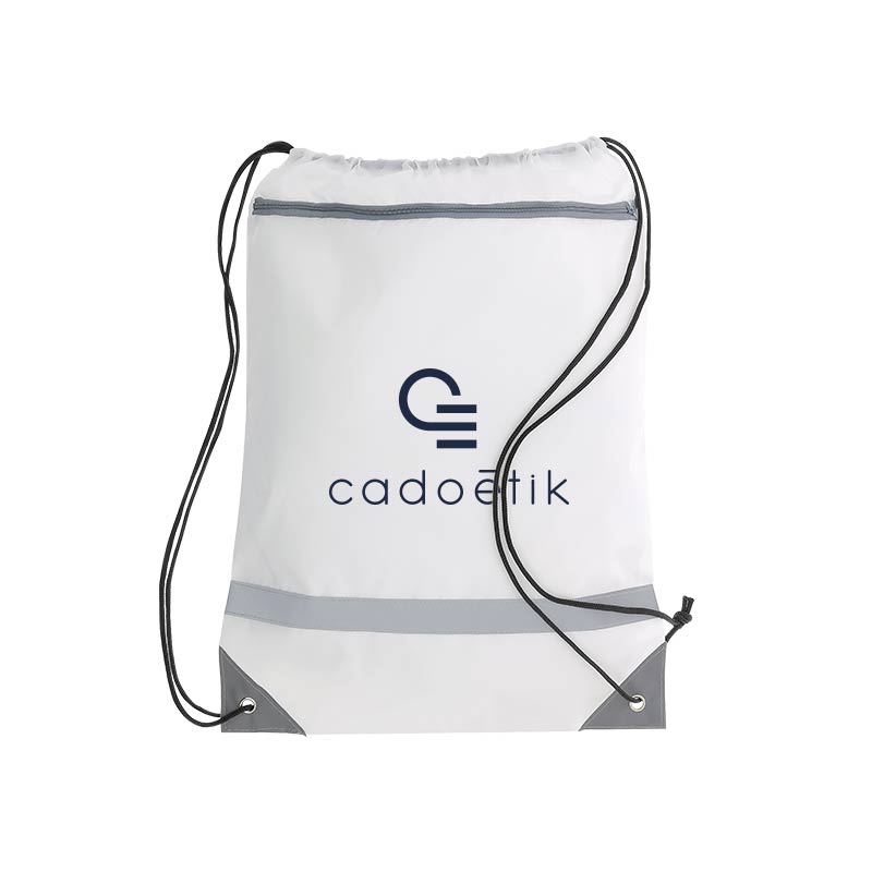 Sac à dos ficelle publicitaire avec zip - sac à dos ficelle personnalisable