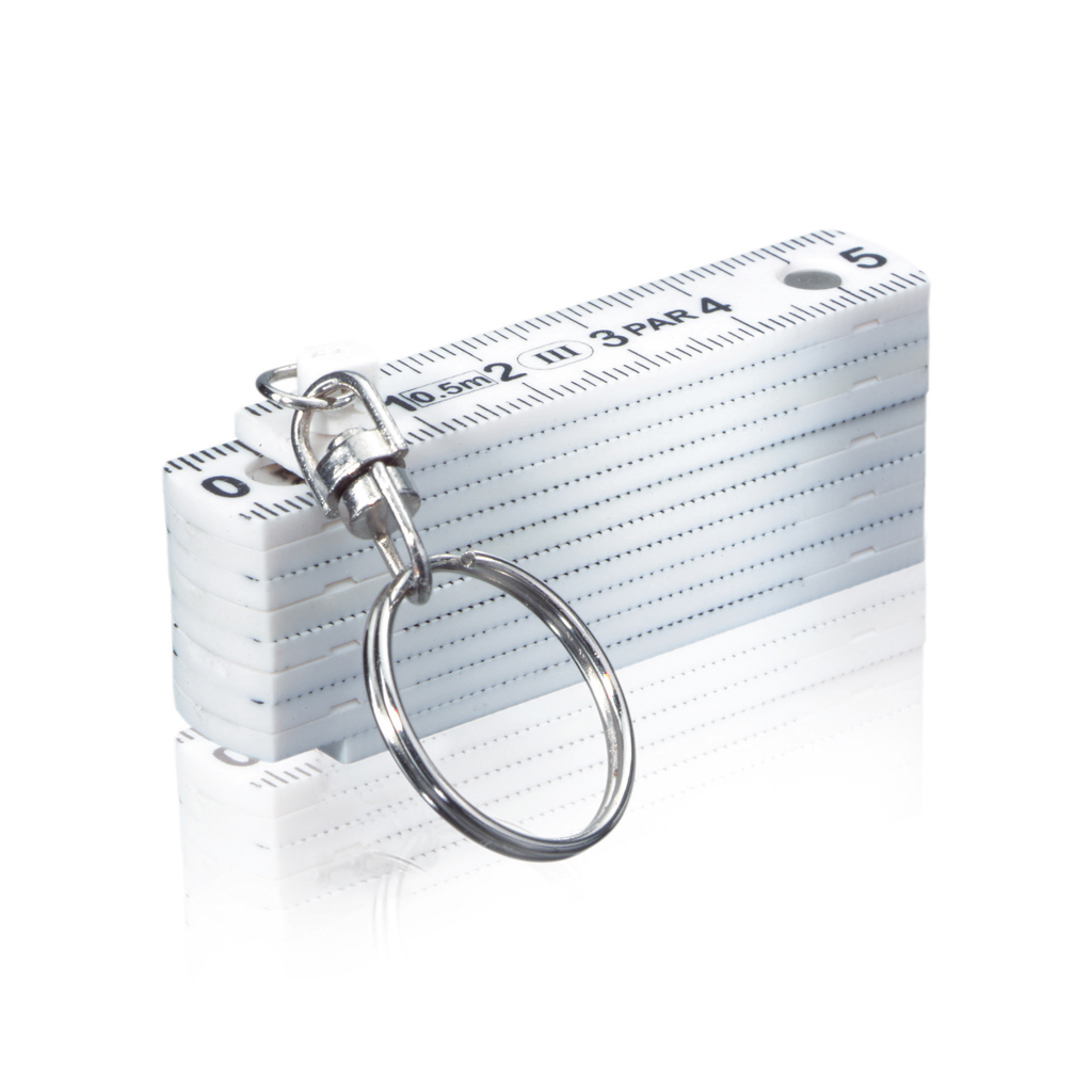 Porte-clés mini règle pliable _Blanc