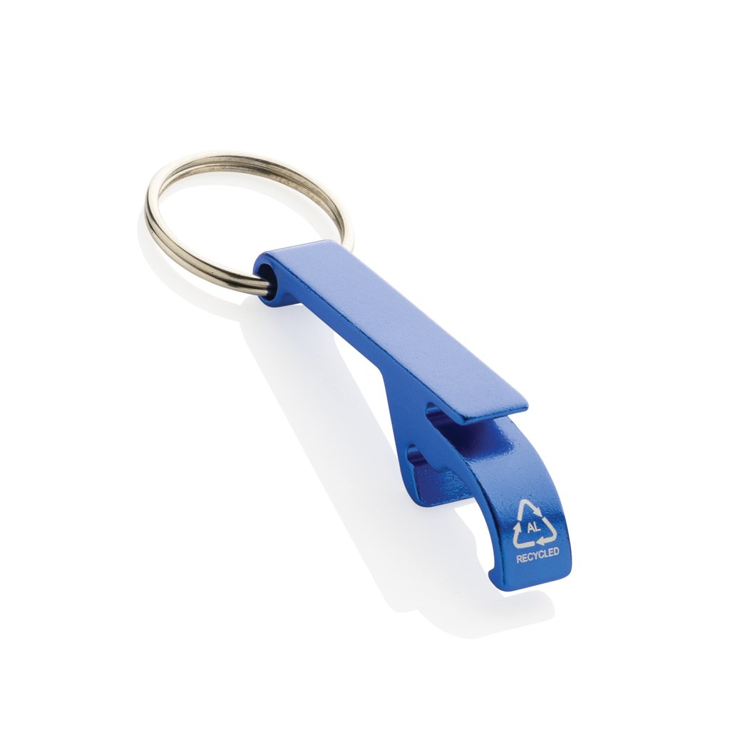 Porte-clés décapsuleur en alu recyclé certifié Rippen_Bleu