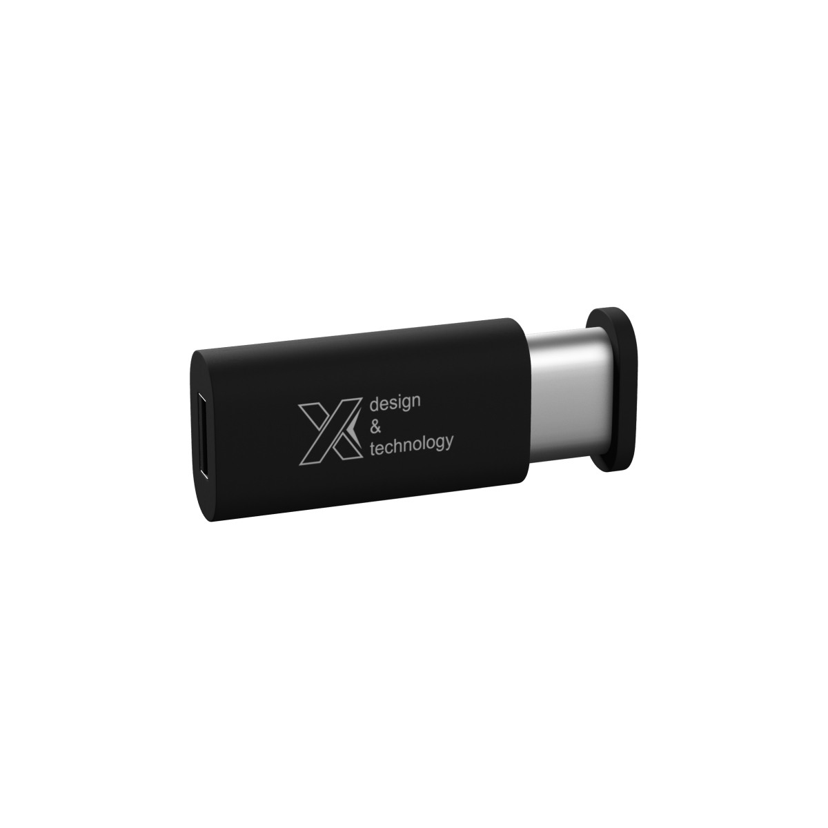 Clé USB Click & Push_Noir/Argent