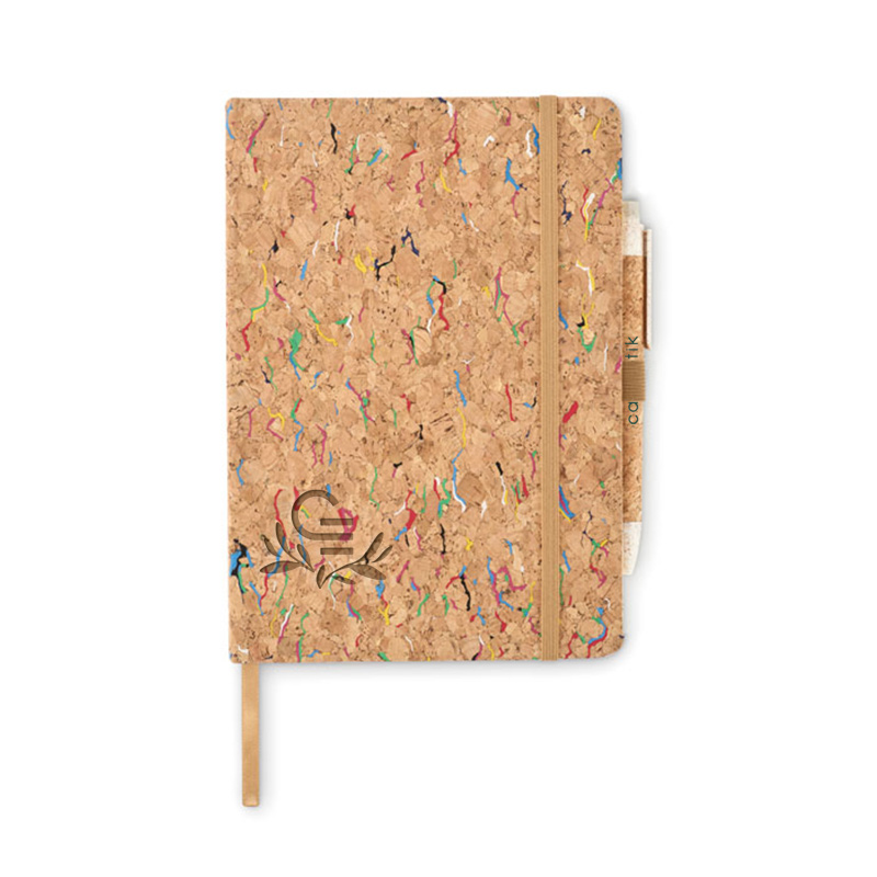 Carnet A5 avec stylo en liège Cornota_01