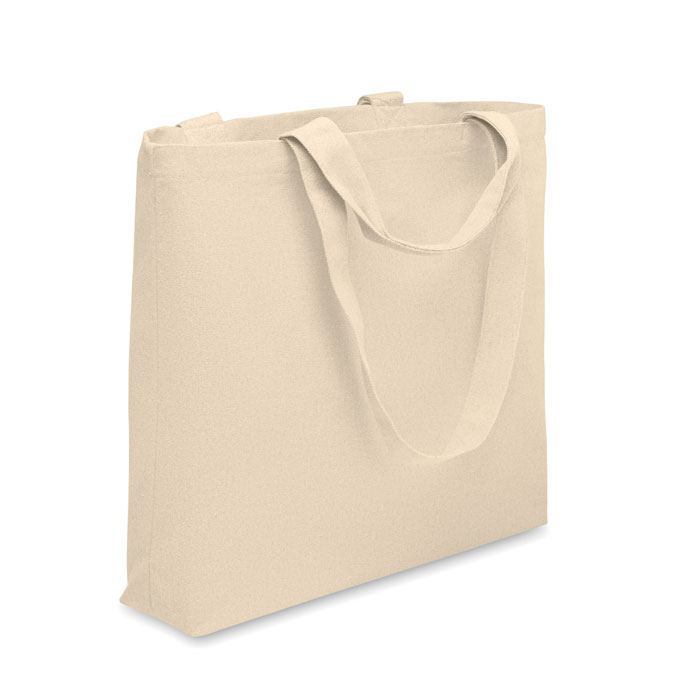 Tote bag en coton et polyester recyclés Maldi Beach 320 g_Beige