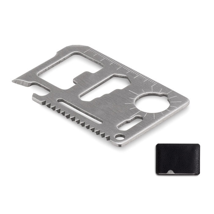 Carte multi-outils de poche en inox Toolie_Noir