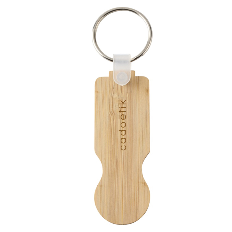 Porte-clés jeton en bambou certifié Ronan_01