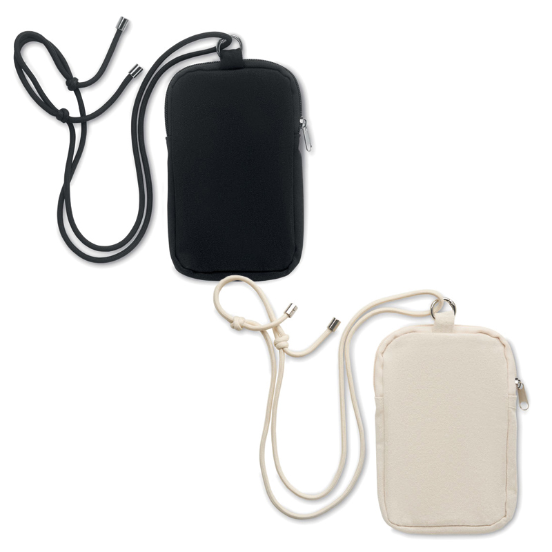 Pochette de téléphone en coton et polyester rPET recyclés Mobibolsa_02