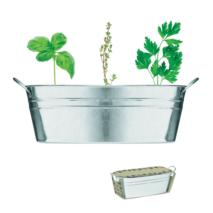 Kit de plantation en zinc Mix Seeds_Argent mat
