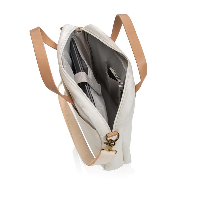 Sacoche ordinateur 15" en toile recyclée Impact Rive_05
