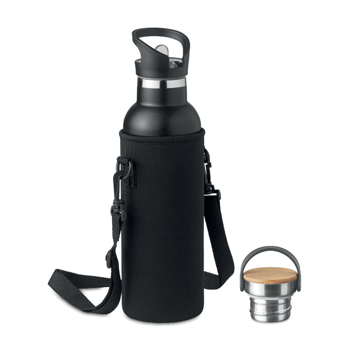 Bouteille isotherme en inox Tiksi 700 mL_Noir