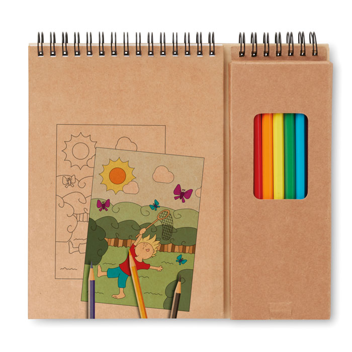 Set de coloriage avec bloc Colopad_Beige