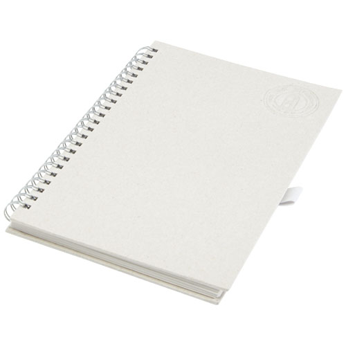 Carnet A5 à spirale en carton recyclé Dairy Dream_Blanc cassé