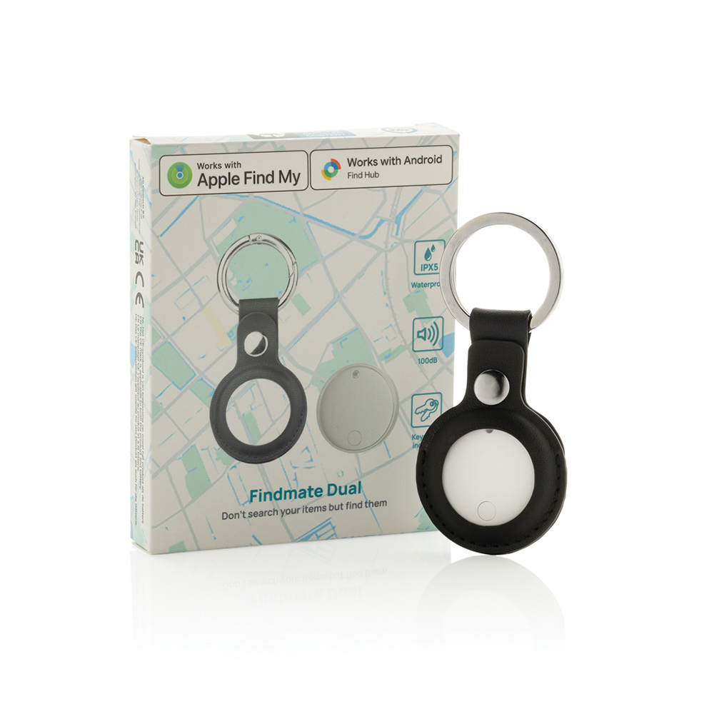 Porte-clés publicitaire traceur en plastique recyclé certifié Findmate Dual_03