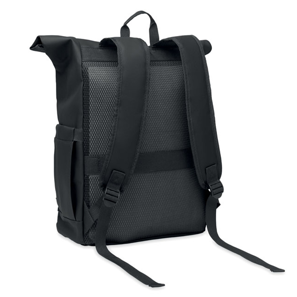 Sac à dos publicitaire ordinateur rolltop en polyester recyclé Bangkok Roll_04