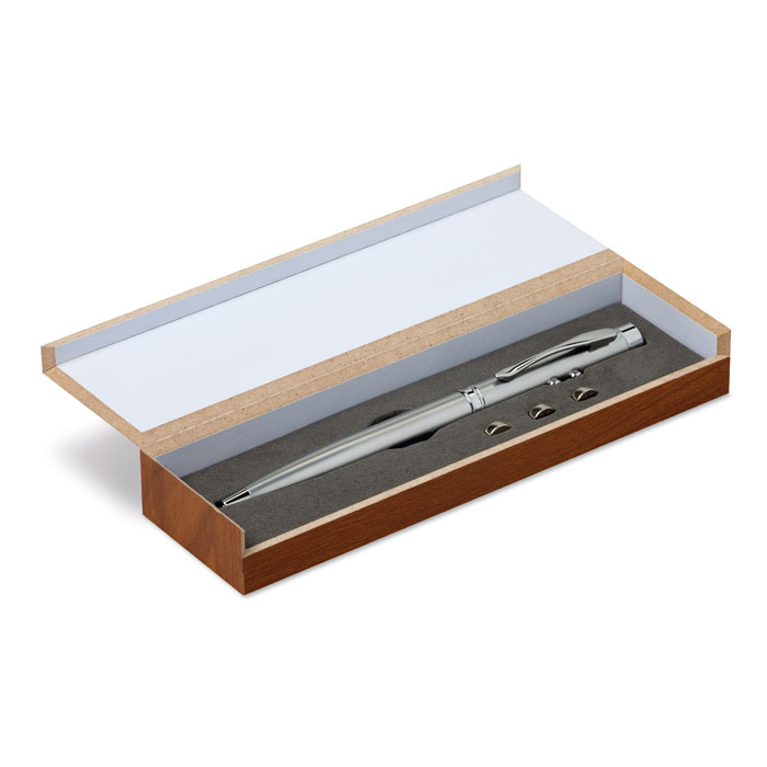 Pointeur laser + stylo + lampe Alaska_Argent