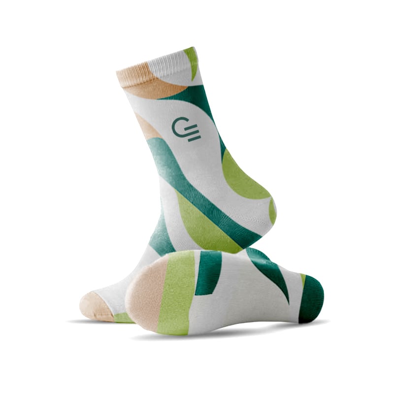 Chaussettes courtes sur-mesure en coton jacquard Chesse_01
