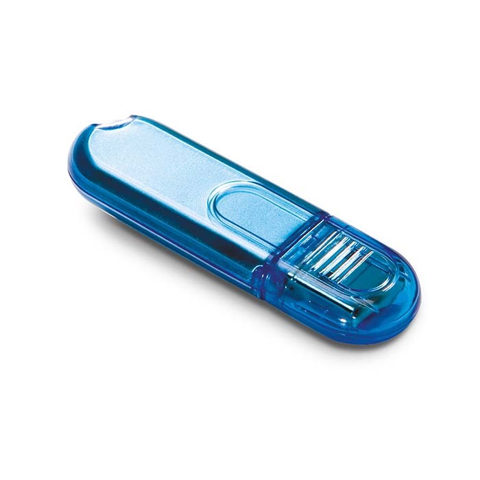 Clé usb Infotech_Bleu transparent