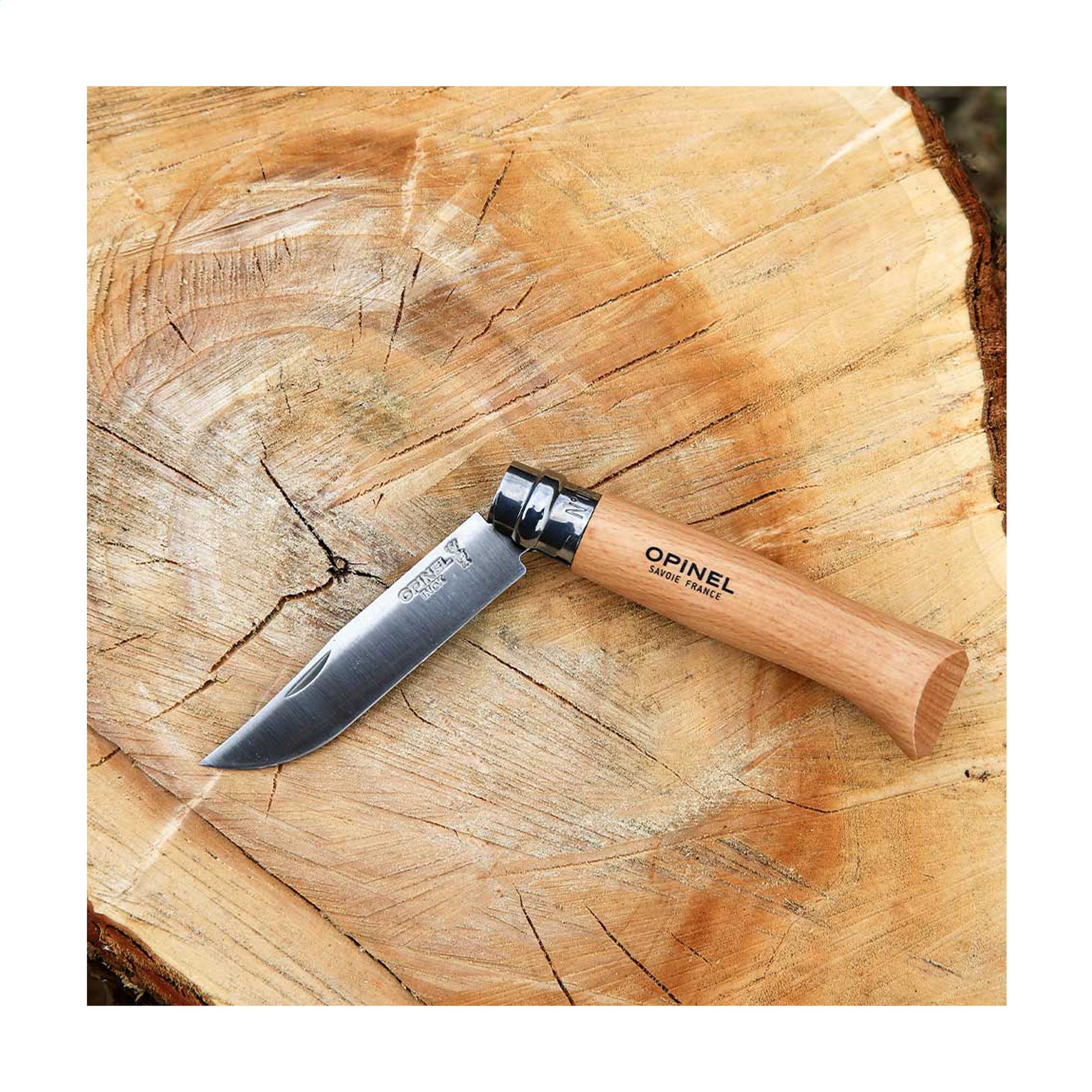 Couteau de poche en bois de hêtre certifié Opinel N°8_03