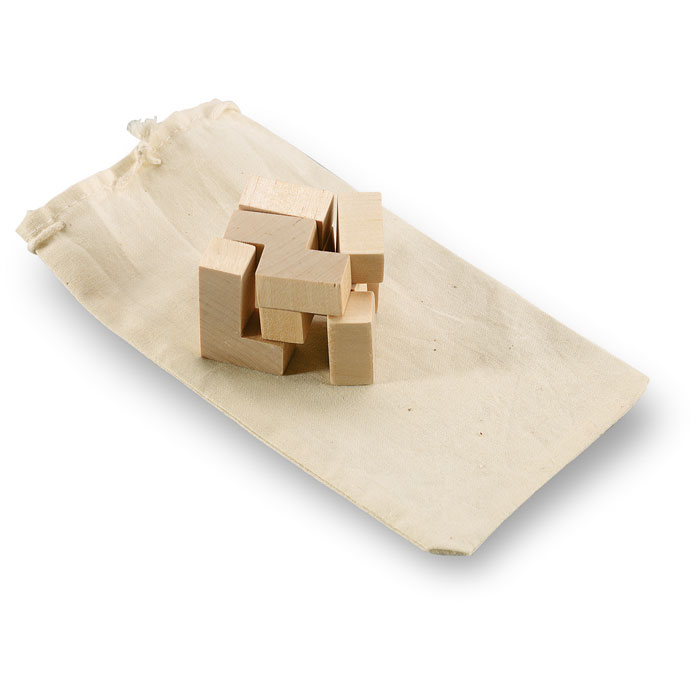 Puzzle en bois dans un sac_Bois
