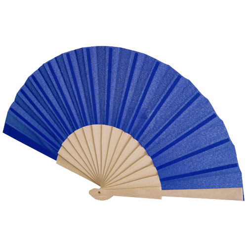 Éventail en bois Manuela_Bleu royal