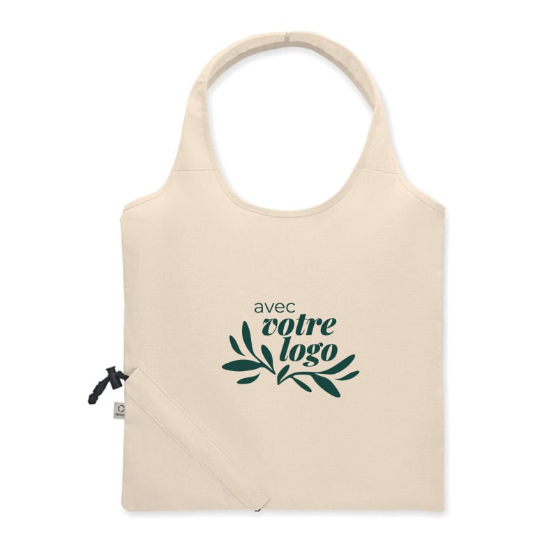Sac shopping pliable en coton et polyester recyclés Carrie 140 g_02