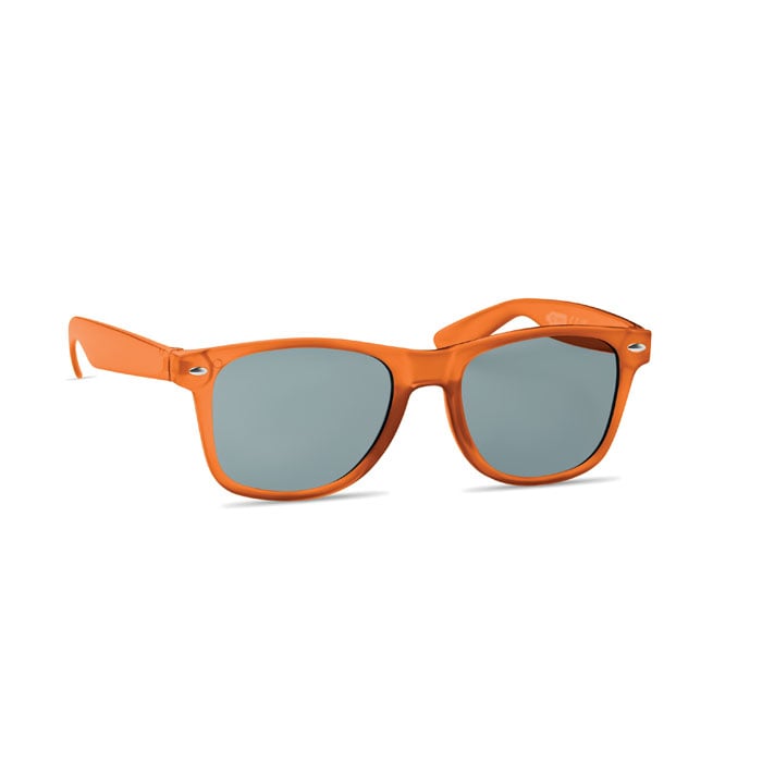 Lunettes de soleil en plastique recyclé rPET Macusa_Orange transparent