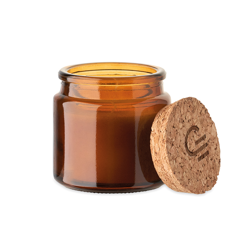 Bougie végétale parfumée en verre et liège Valo 70 g_01