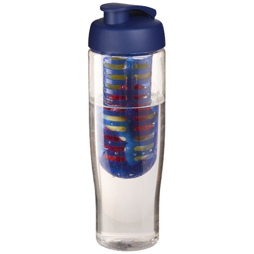 Bouteille infuseur à clapet H2O Tempo® 700 ml_Translucide/Bleu
