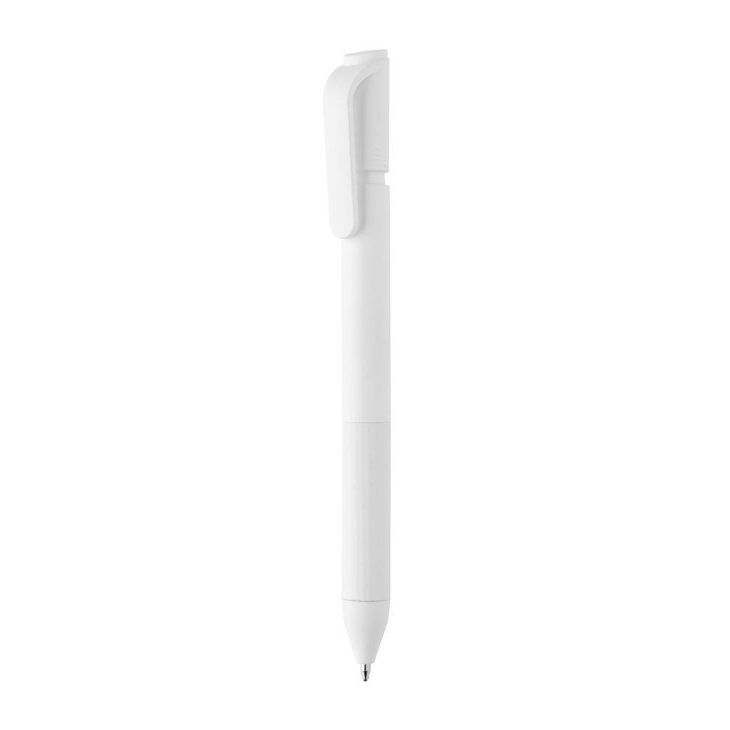 Stylo bille en plastique recyclé certifié Twistlock_Blanc