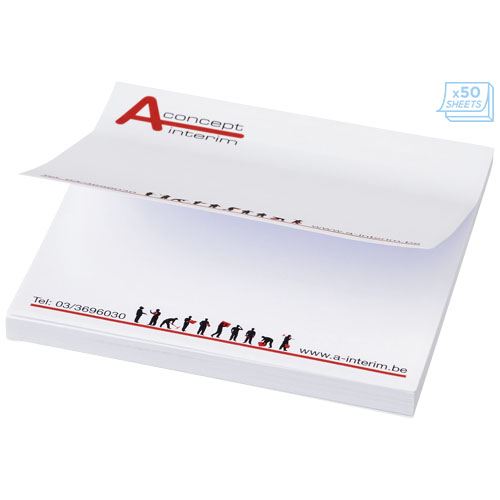 Post it en papier certifié Sticky-Mate 75 x 75 mm_Blanc