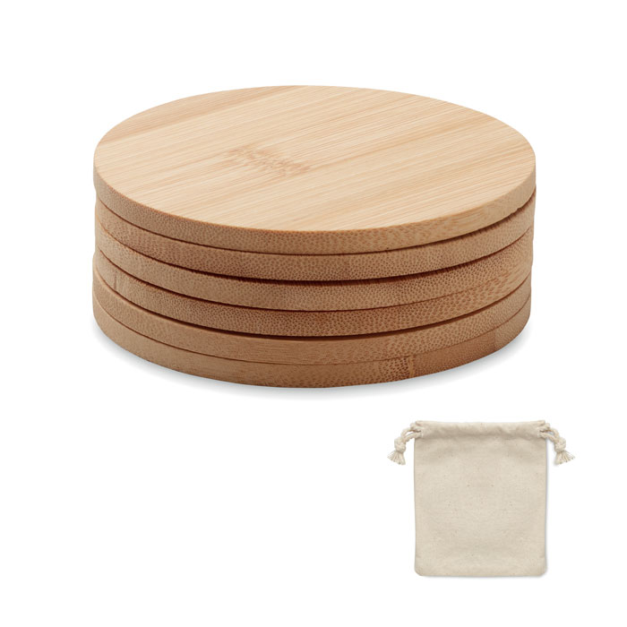 Set 6 sous-verres en bambou Bayin_Bois