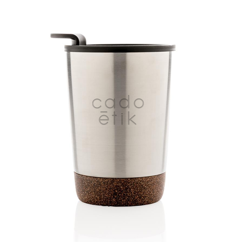 Mug isotherme en inox recyclé et liège certifiés Actuel 300 mL_03