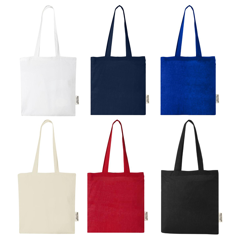 Tote bag en coton recyclé certifié Madras 140 g_2