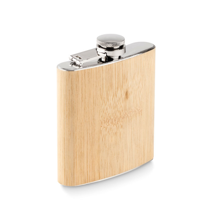 Flasque en inox et bambou HipHip 175 mL_Beige