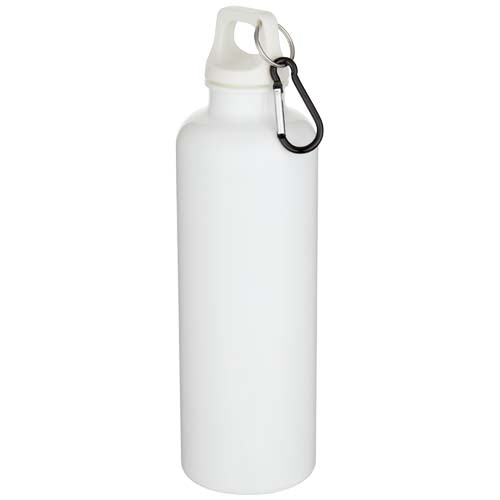 Bouteille publicitaire en plastique recyclé Oregon 750 mL_Blanc
