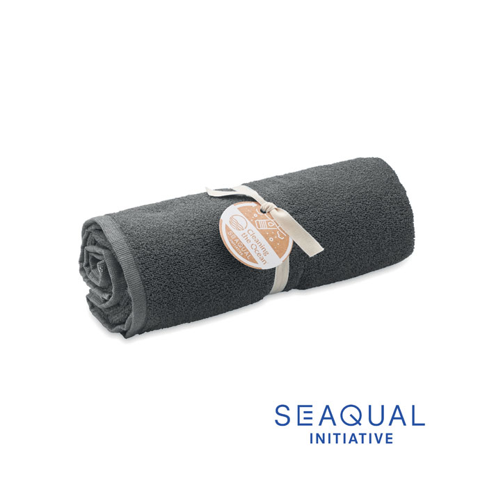 Serviette éponge en coton recyclé et Seaqual® Sand 70x140cm_1