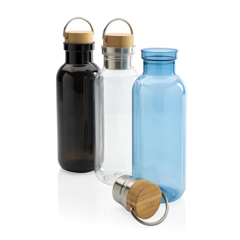 Gourde en plastique recyclé rPET et bambou certifiés avec poignée 680 mL_02