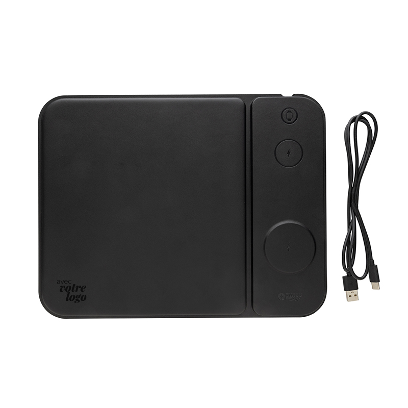 Tapis de souris chargeur 15 W en plastique recyclé certifié Swiss Peak_02