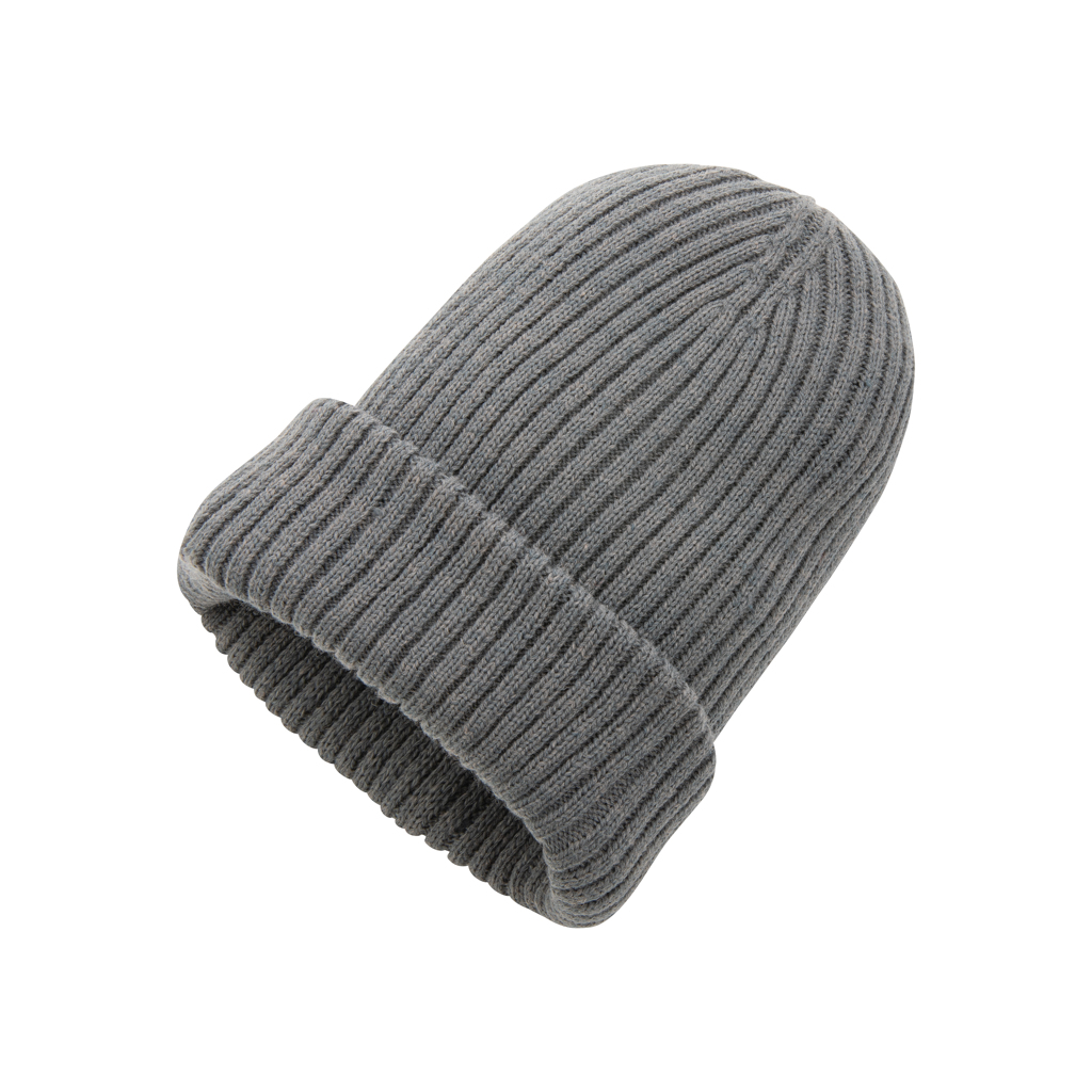 Bonnet tricoté en fibre recyclée Polylana® Impact_Antracite