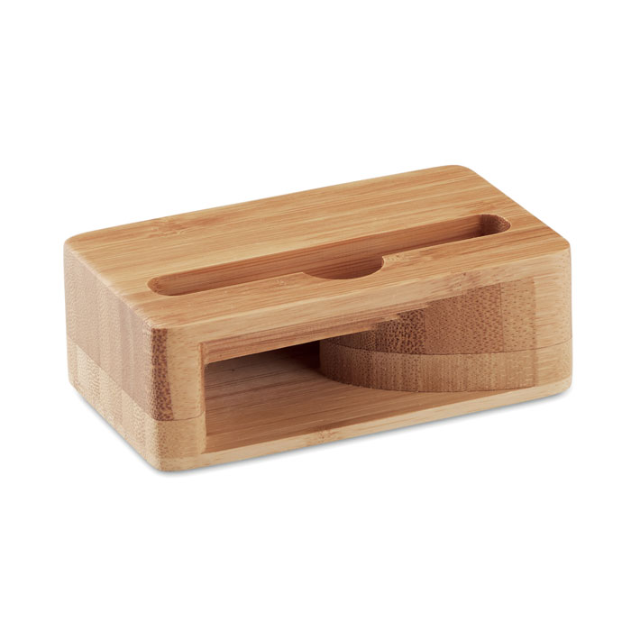 Support de téléphone avec amplificateur en bambou Caracol_Bois