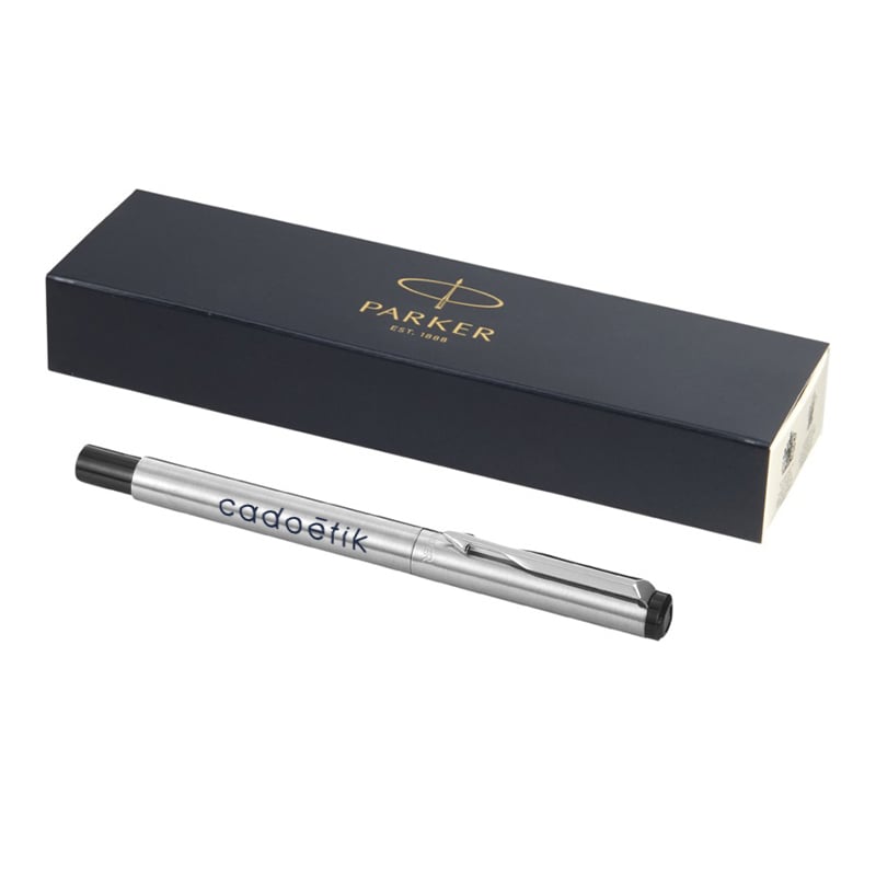 Stylo roller publicitaire Vector acier de Parker - Cadeau d'entreprise