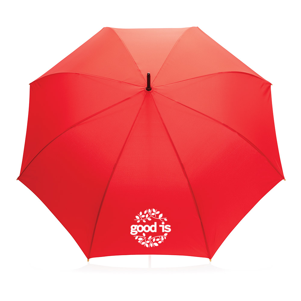 Parapluie droit 27" en polyester recyclé rPET et bambou Impact_04