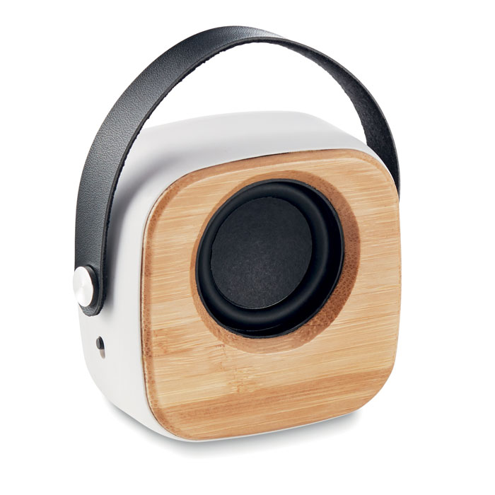 Enceinte nomade en bambou Ohio 3W_Blanc